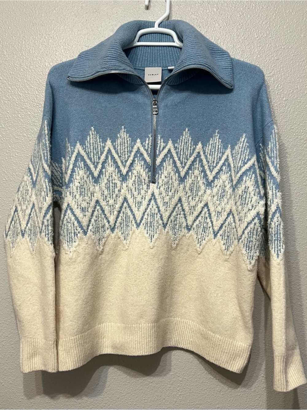 Varley Hedda Fairisle Half Zip Sweater